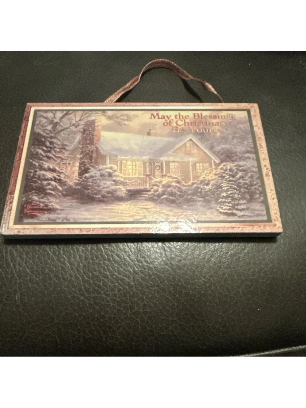 Thomas Kinkade Decorative Accent in Pale Blue and Black